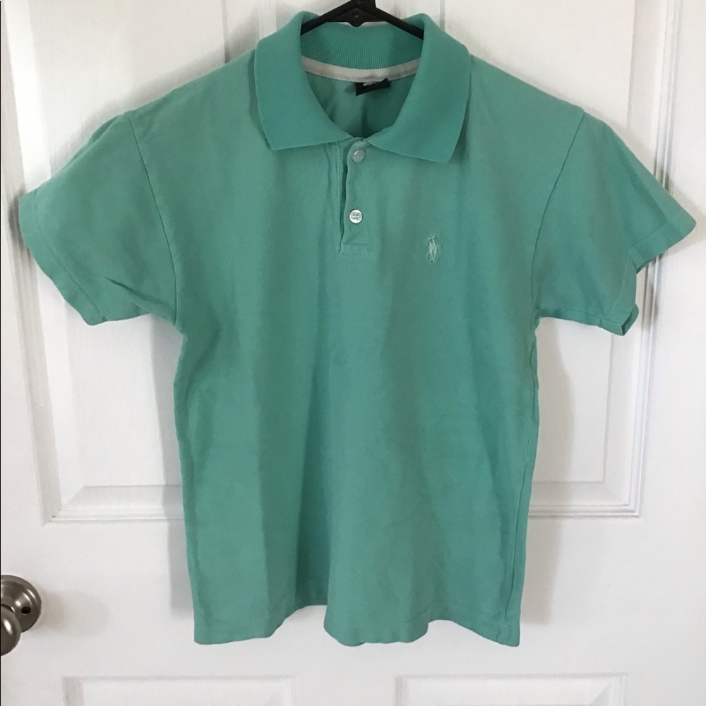 Boys Ralph Lauren green polo, size 16